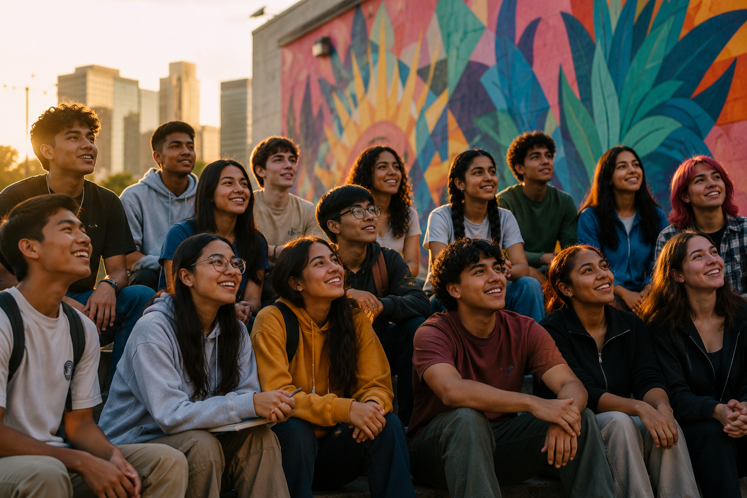 Youth at a Bleu event